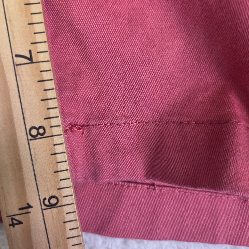 IZOD Mens Salmon Pink Chino Shorts Size 34 Flat Front Cotton Twill 4773 - Picture 4 of 7